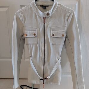 A|X Vintage Cream Military Jacket with Belt